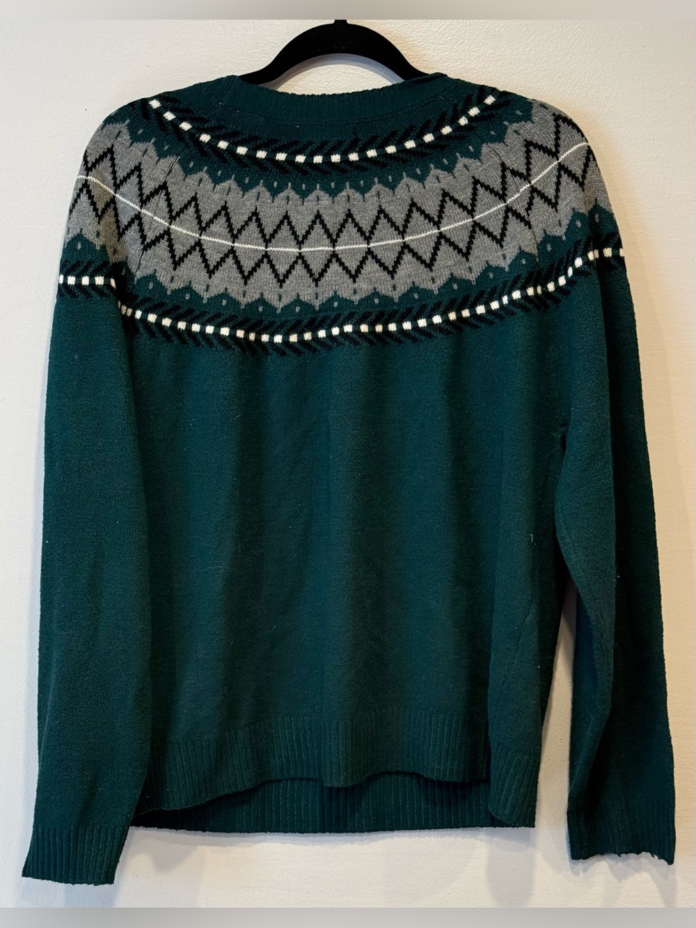 Original Weatherproof Vintage Fair Isle Knit Sweater Green Women's XL - Picture 2 of 7